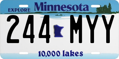 MN license plate 244MYY