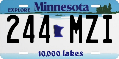 MN license plate 244MZI