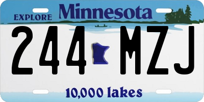 MN license plate 244MZJ