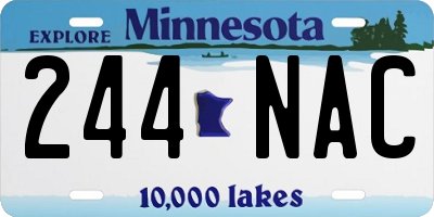 MN license plate 244NAC
