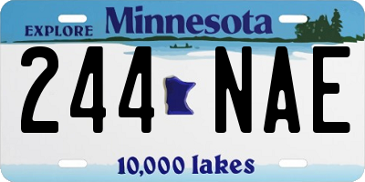 MN license plate 244NAE