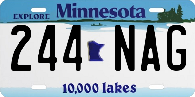 MN license plate 244NAG