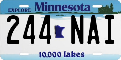MN license plate 244NAI