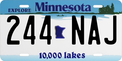 MN license plate 244NAJ