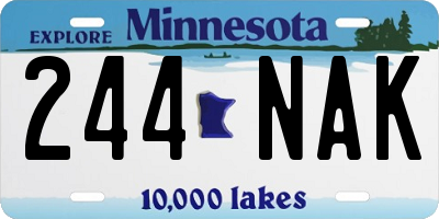 MN license plate 244NAK