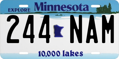 MN license plate 244NAM