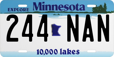 MN license plate 244NAN