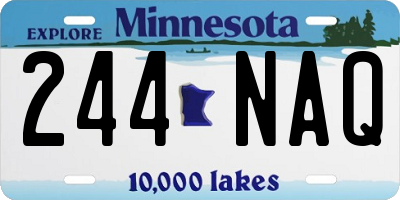 MN license plate 244NAQ
