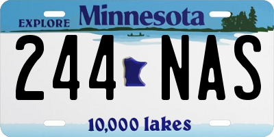 MN license plate 244NAS