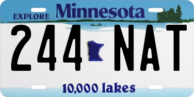 MN license plate 244NAT