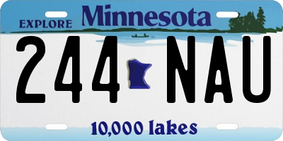 MN license plate 244NAU