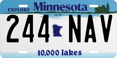 MN license plate 244NAV