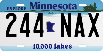 MN license plate 244NAX