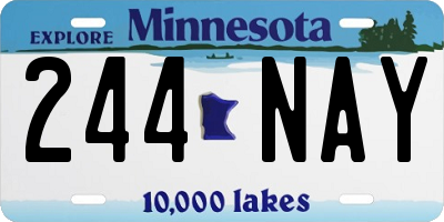 MN license plate 244NAY