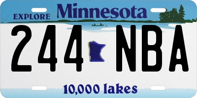 MN license plate 244NBA