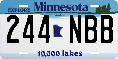 MN license plate 244NBB