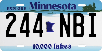 MN license plate 244NBI