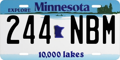 MN license plate 244NBM