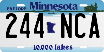 MN license plate 244NCA