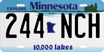 MN license plate 244NCH