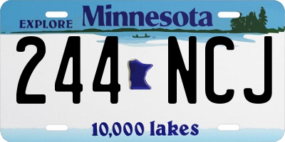 MN license plate 244NCJ