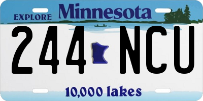 MN license plate 244NCU