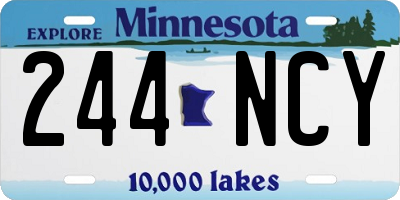 MN license plate 244NCY