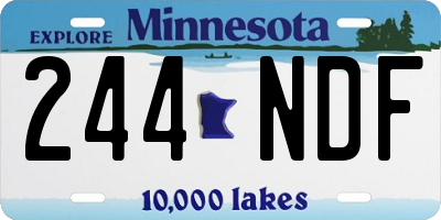 MN license plate 244NDF