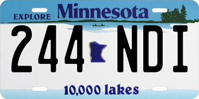 MN license plate 244NDI