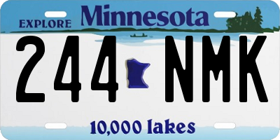 MN license plate 244NMK