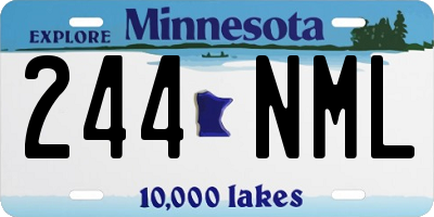 MN license plate 244NML