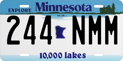 MN license plate 244NMM