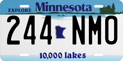 MN license plate 244NMO