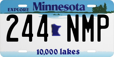 MN license plate 244NMP