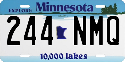 MN license plate 244NMQ