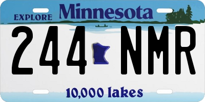 MN license plate 244NMR