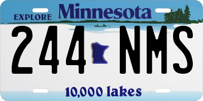 MN license plate 244NMS