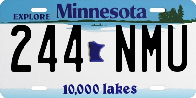 MN license plate 244NMU