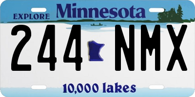 MN license plate 244NMX