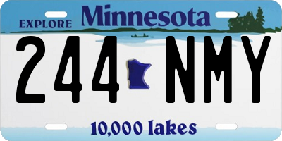 MN license plate 244NMY