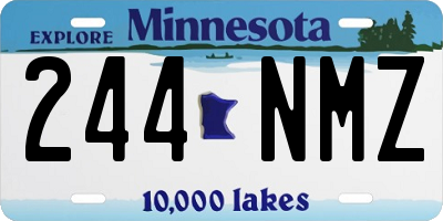 MN license plate 244NMZ