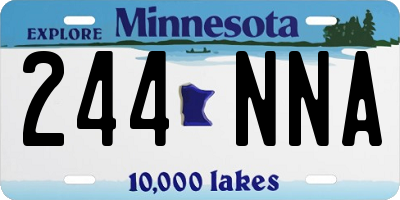 MN license plate 244NNA