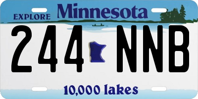 MN license plate 244NNB