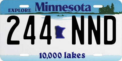 MN license plate 244NND