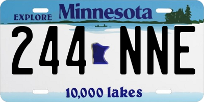MN license plate 244NNE