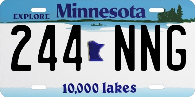 MN license plate 244NNG