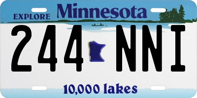 MN license plate 244NNI