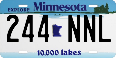 MN license plate 244NNL
