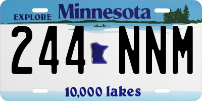 MN license plate 244NNM