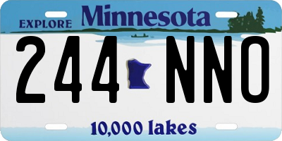 MN license plate 244NNO